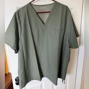 Mandala Scrub Top Heather Olive 3XL